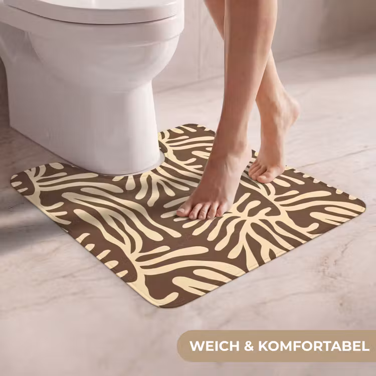 WC Vorleger - Braun – Koralle – Ausdrucksstark – Muster — 5
