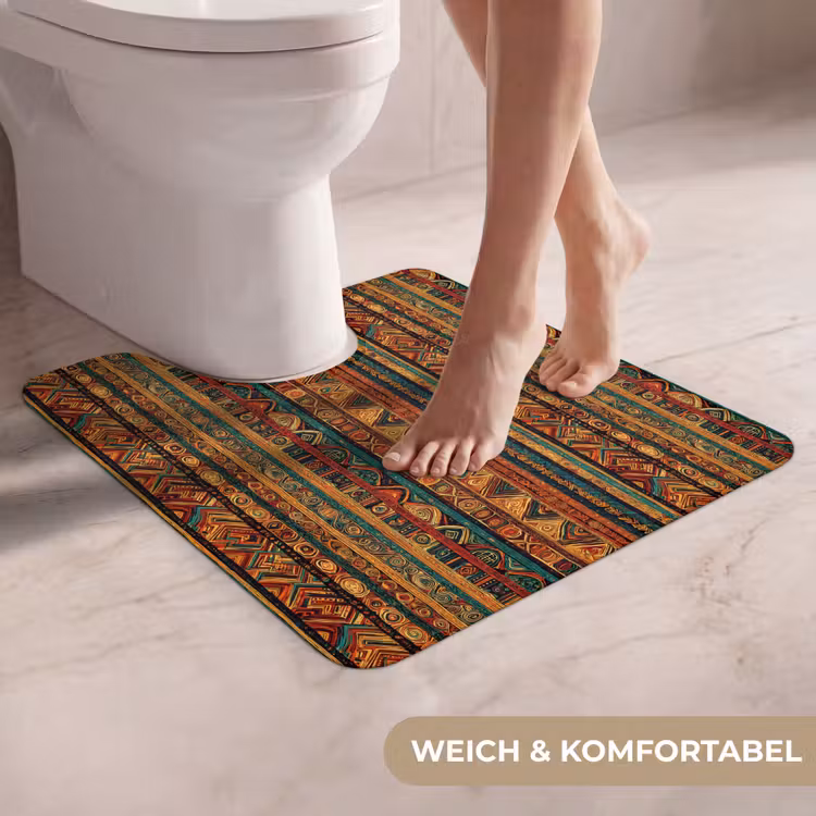 WC Vorleger - Farbenfroh – Ethnisch – Folkloristisch – Gemustert — 5