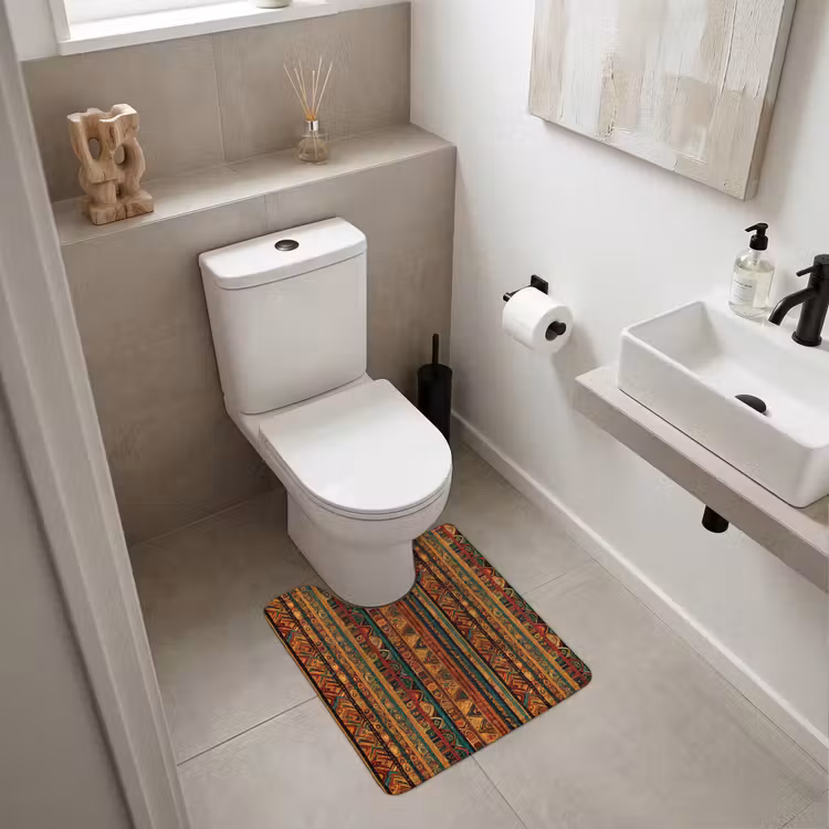 WC Vorleger - Farbenfroh – Ethnisch – Folkloristisch – Gemustert — 6