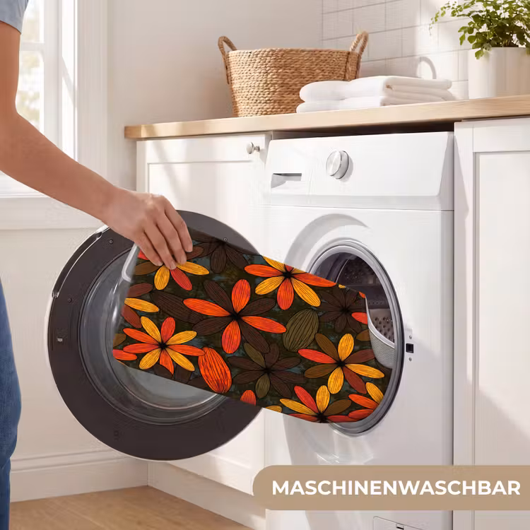 WC Vorleger - Orange – Retro – Blumen – Herbst — 7
