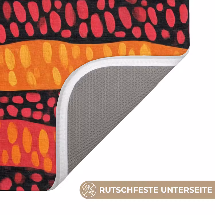 WC Vorleger - Orange – Rosa – Ausdrucksstark – Muster — 3