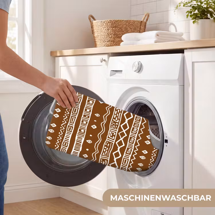 WC Vorleger - Schokoladenbraun – Ethno – Tribal – Muster — 7