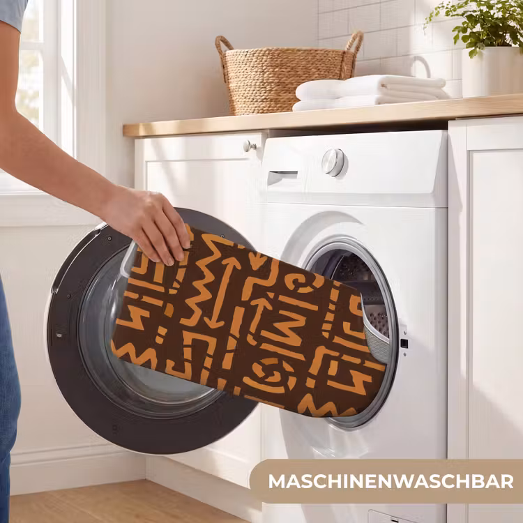 WC Vorleger - Schokoladenbraun – Ethno – Tribal – Symbole — 7