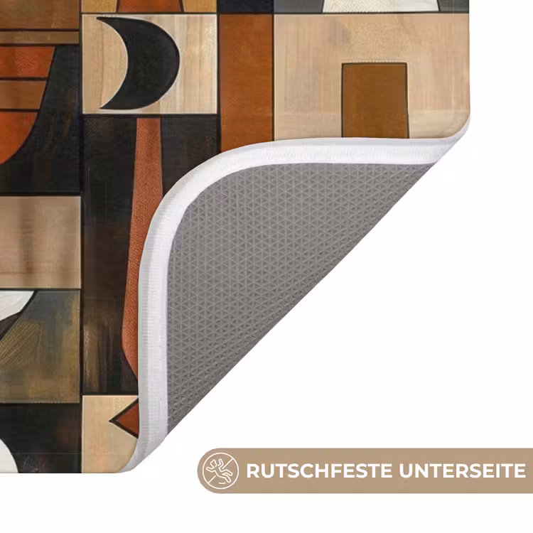 WC Vorleger - Terrakotta – Geometrisch – Mid-Century – Muster — 3