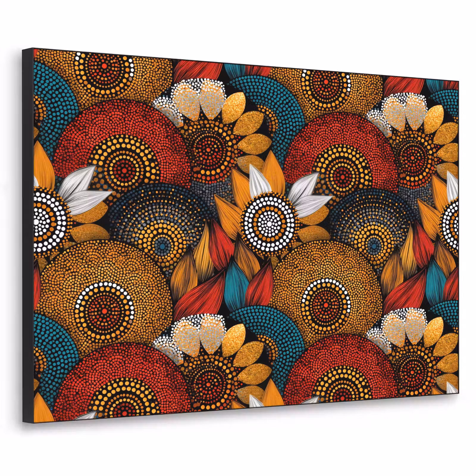 Art Frame - Farbenfroh – Aborigine – Punktmalerei – Botanisch – Muster — 1