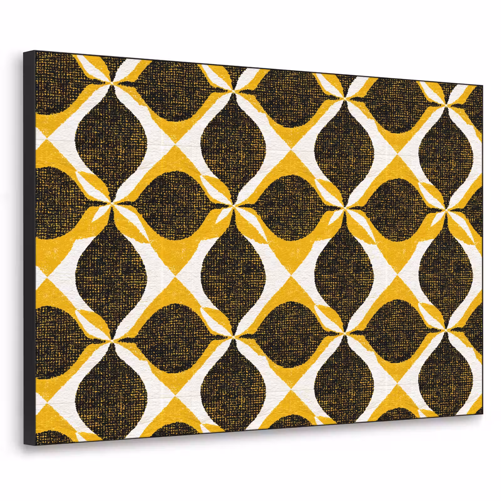 Art Frame - Gelb – Schwarz – Geometrisch – Retro – Struktur — 1