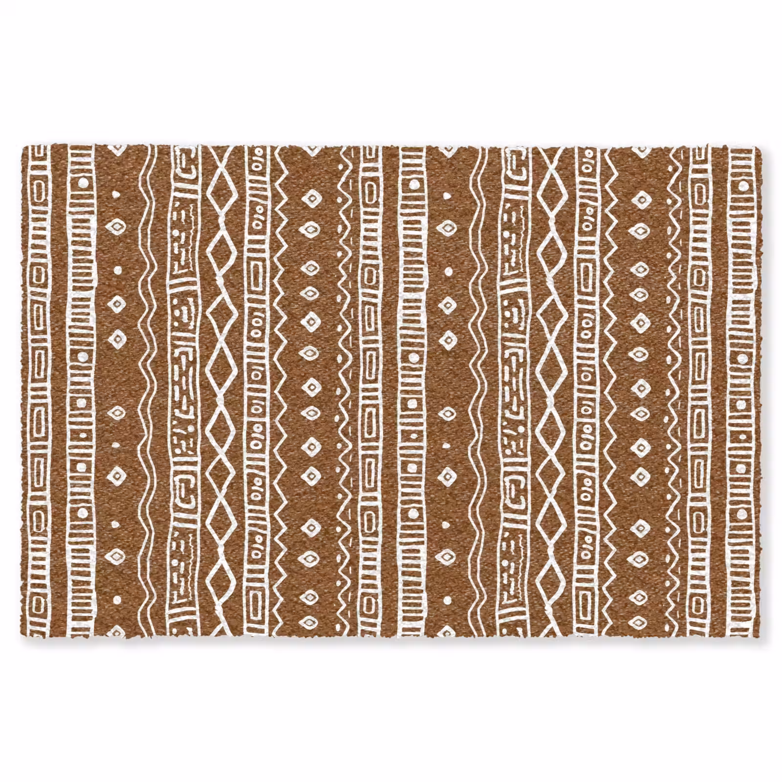 Teppich - Schokoladenbraun – Ethno – Tribal – Muster — 1