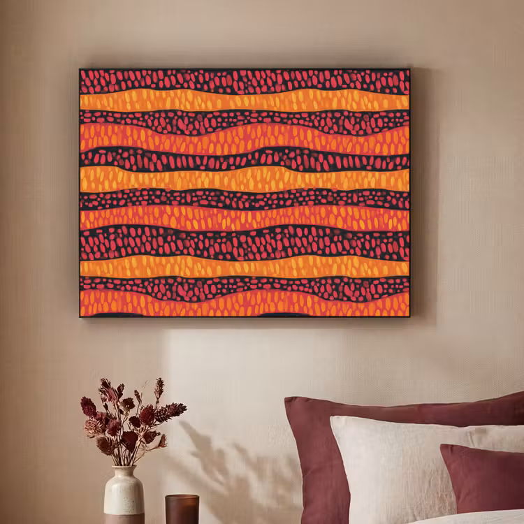 Art Frame - Orange – Rosa – Ausdrucksstark – Muster — 2