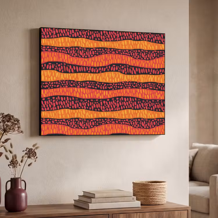 Art Frame - Orange – Rosa – Ausdrucksstark – Muster — 3