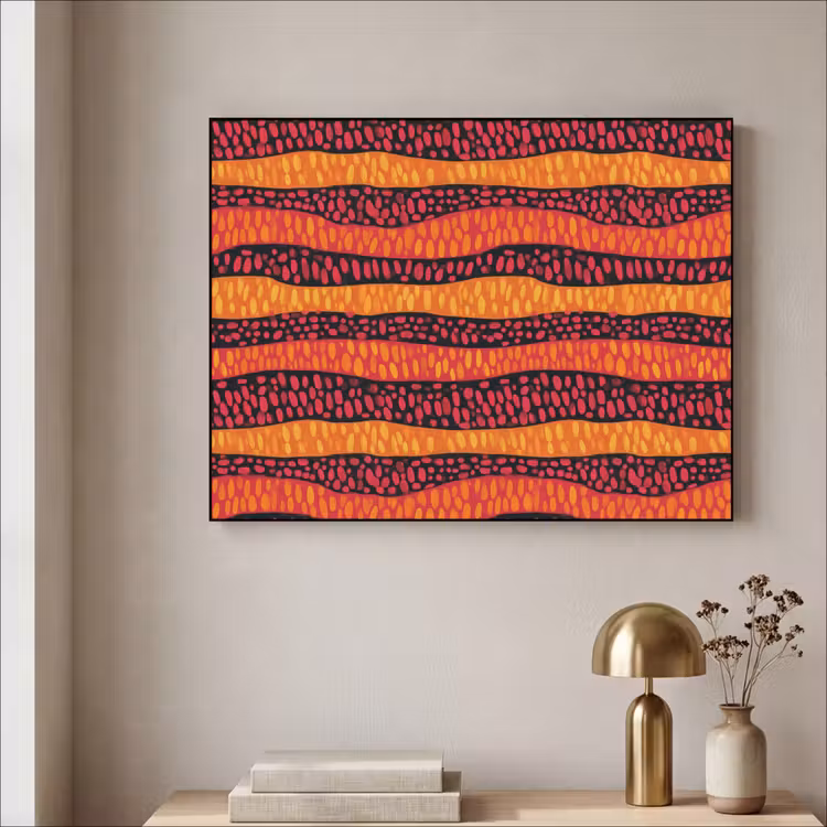 Art Frame - Orange – Rosa – Ausdrucksstark – Muster — 4