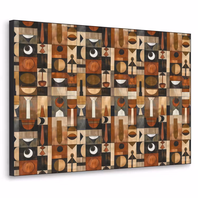 Art Frame - Terrakotta – Geometrisch – Mid-Century – Muster — 1