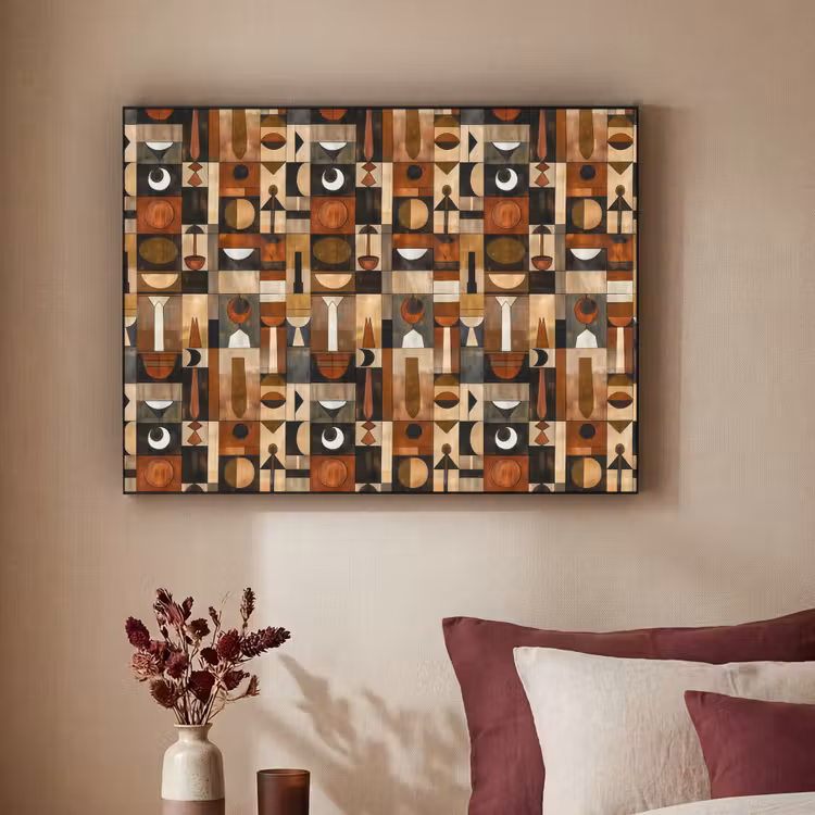 Art Frame - Terrakotta – Geometrisch – Mid-Century – Muster — 2