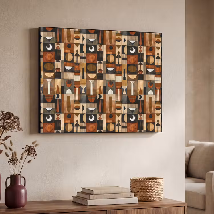 Art Frame - Terrakotta – Geometrisch – Mid-Century – Muster — 3