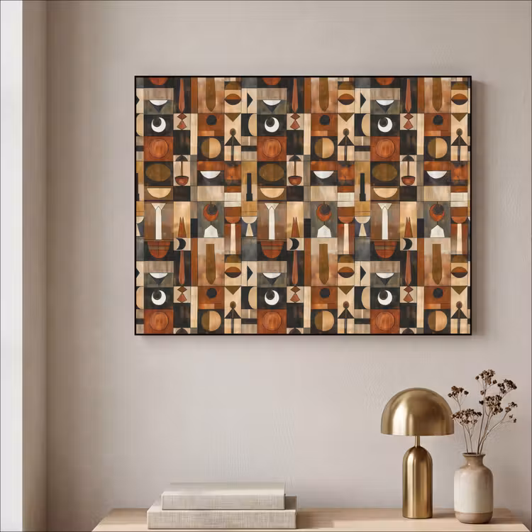 Art Frame - Terrakotta – Geometrisch – Mid-Century – Muster — 4