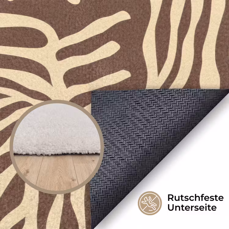 Teppich - Braun – Koralle – Ausdrucksstark – Muster — 4