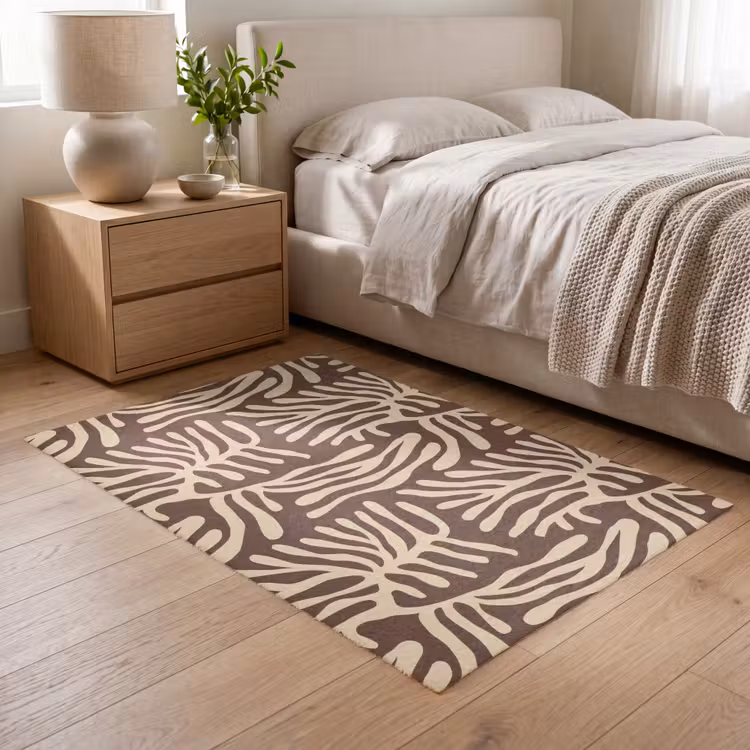 Teppich - Braun – Koralle – Ausdrucksstark – Muster — 5