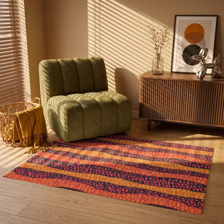 Teppich - Orange – Rosa – Ausdrucksstark – Muster — 2