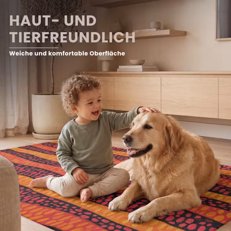 Teppich - Orange – Rosa – Ausdrucksstark – Muster — 6