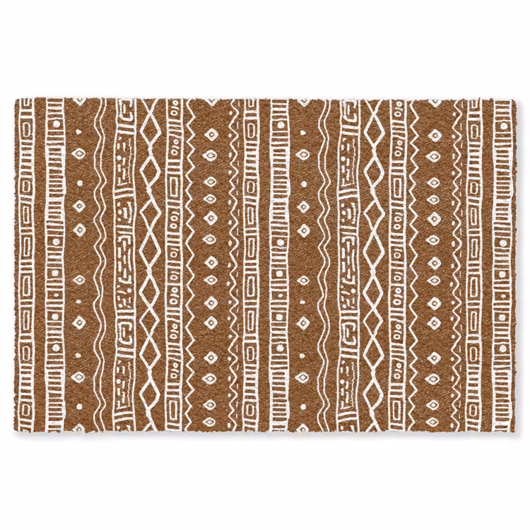 Teppich - Schokoladenbraun – Ethno – Tribal – Muster — 1
