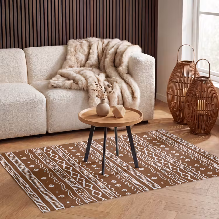 Teppich - Schokoladenbraun – Ethno – Tribal – Muster — 3