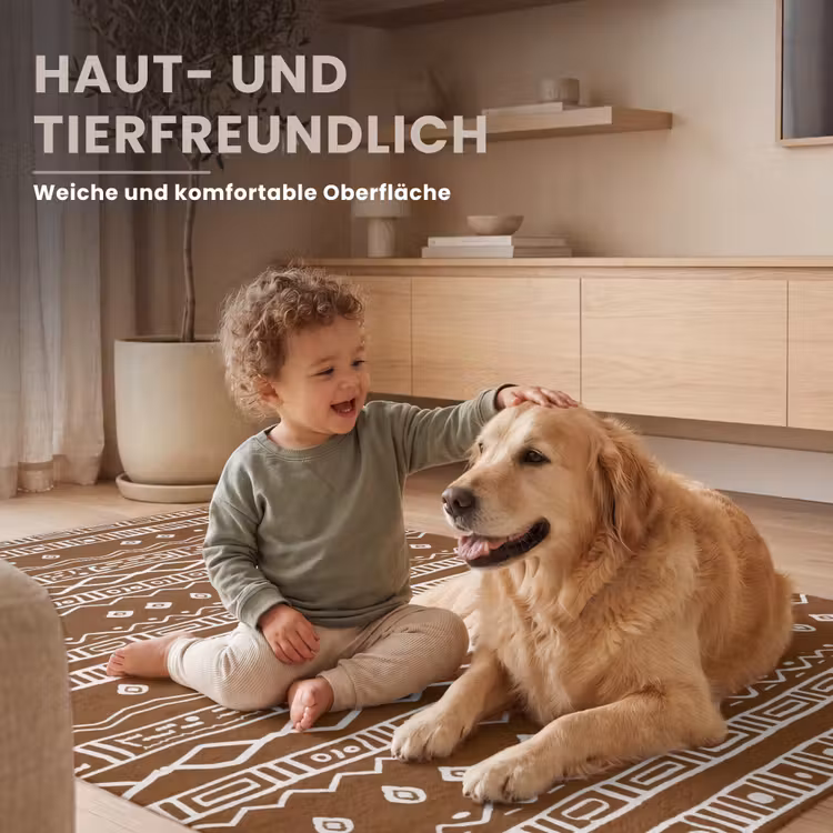 Teppich - Schokoladenbraun – Ethno – Tribal – Muster — 6