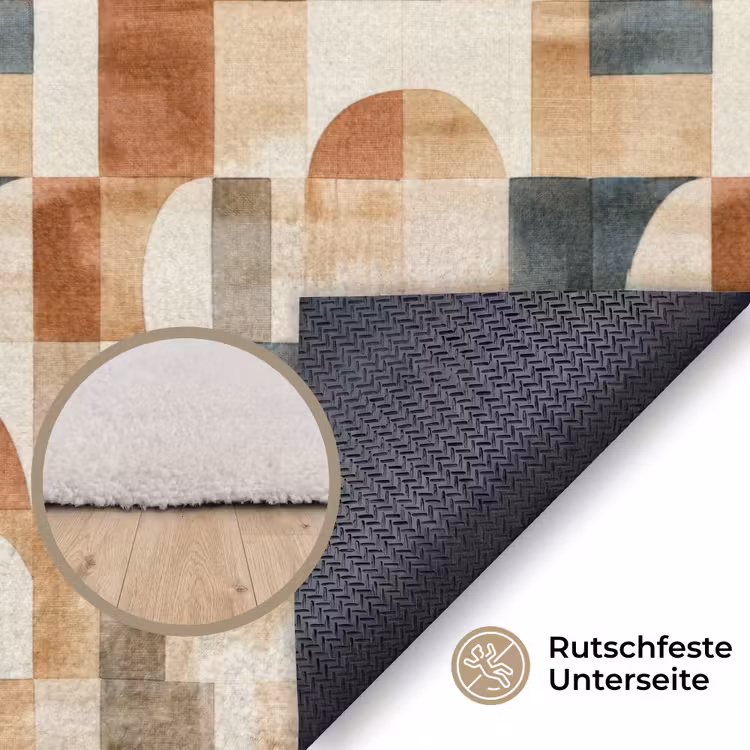 Teppich - Terrakotta – Geometrisch – Aquarell – Textur — 4