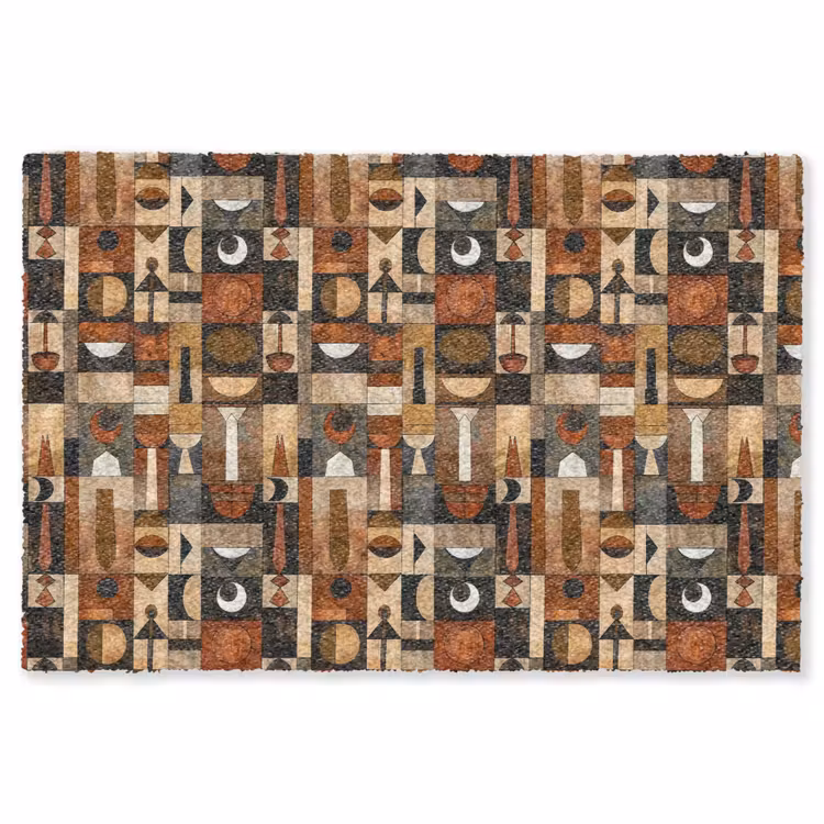 Teppich - Terrakotta – Geometrisch – Mid-Century – Muster — 1