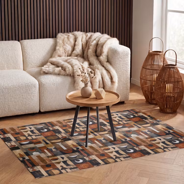 Teppich - Terrakotta – Geometrisch – Mid-Century – Muster — 3