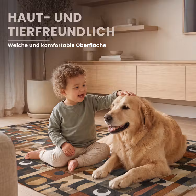 Teppich - Terrakotta – Geometrisch – Mid-Century – Muster — 6