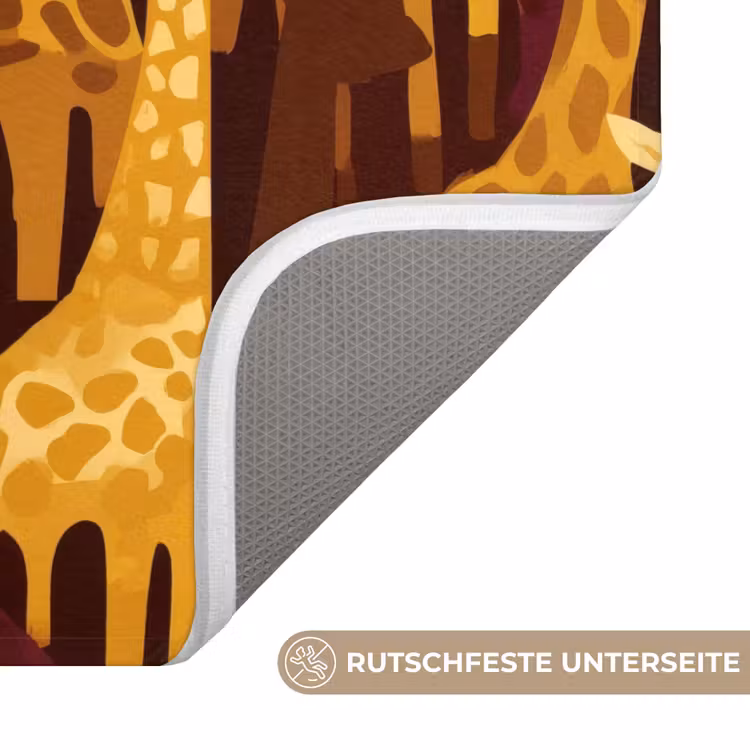 WC Vorleger - Braun – Giraffen – Safari – Muster — 3