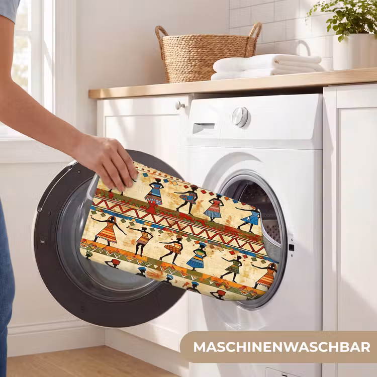 WC Vorleger - Farbenfroh – Afrikanisch – Ethnisch – Tanzende Frauen – Muster — 7