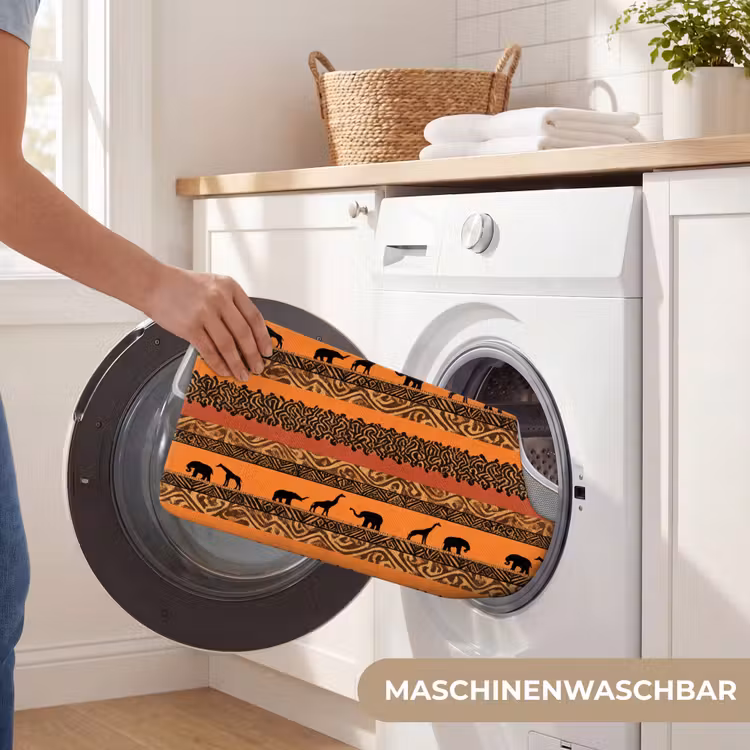 WC Vorleger - Orange – Safari – Afrikaans – Tiere – Muster — 7