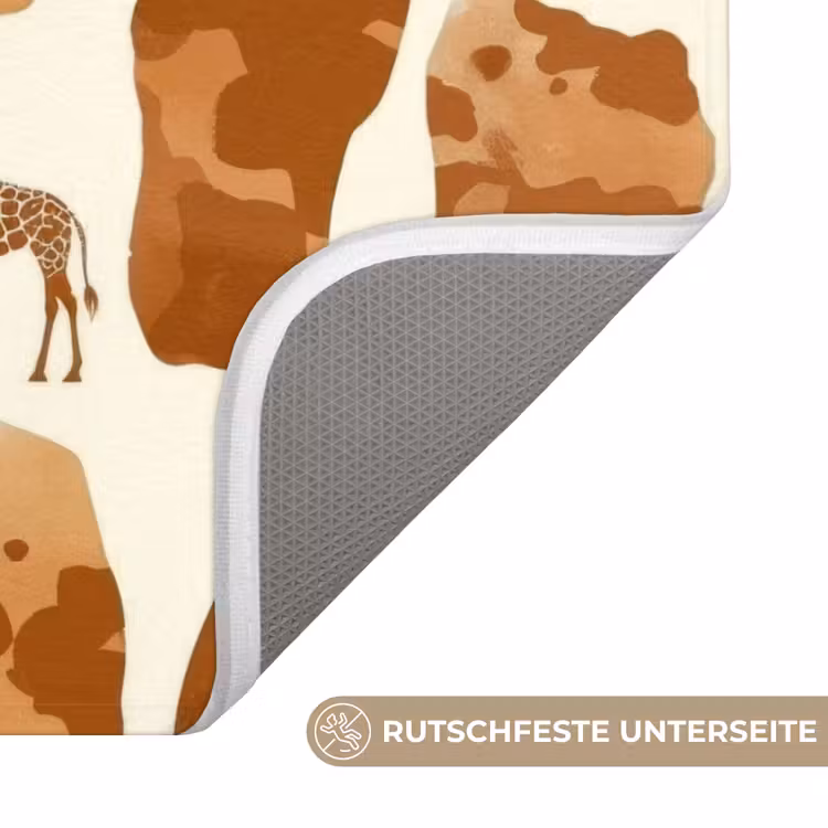 WC Vorleger - Terrakotta – Safari – Tiere – Muster — 3