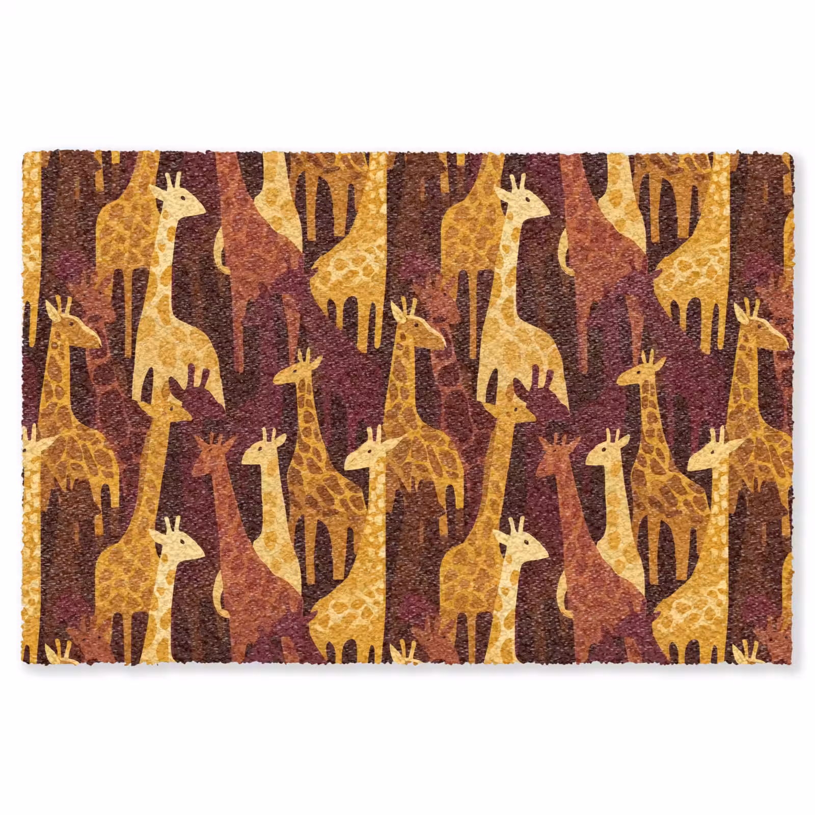 Teppich - Braun – Giraffen – Safari – Muster — 1