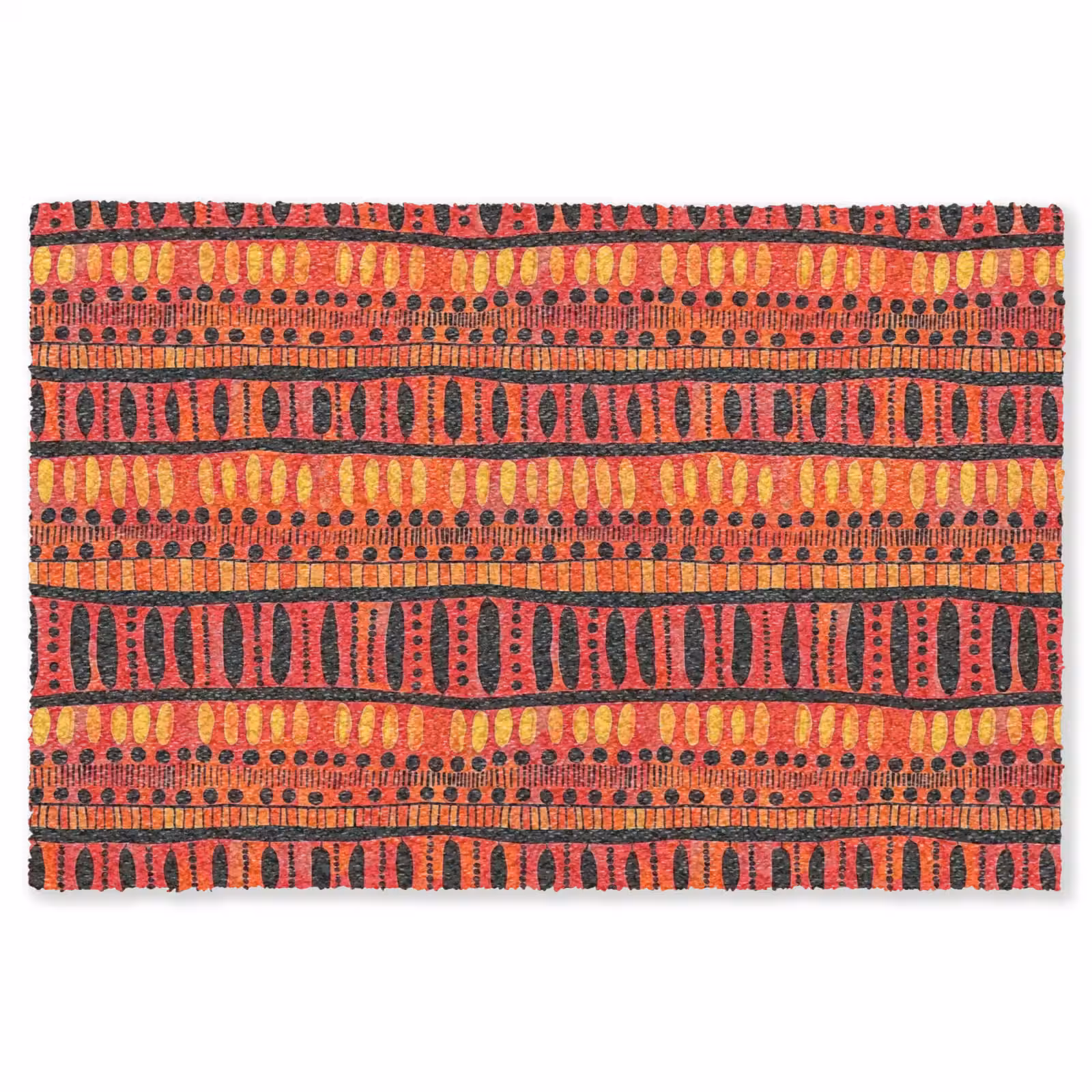 Teppich - Rot – Orange – Ethnisch – Ausdrucksstark – Muster — 1