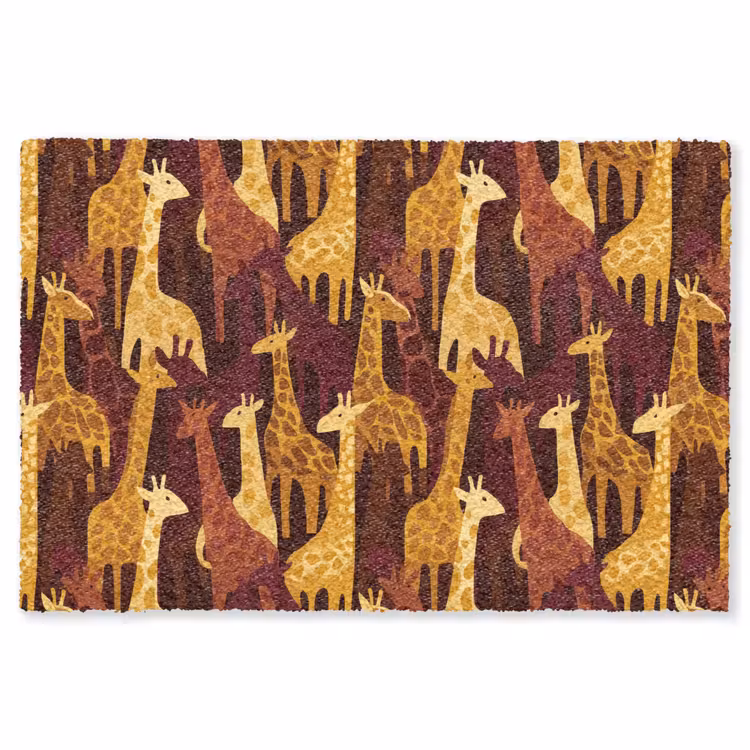 Teppich - Braun – Giraffen – Safari – Muster — 1
