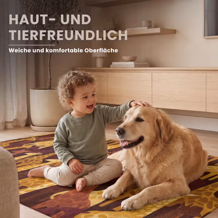Teppich - Braun – Giraffen – Safari – Muster — 6