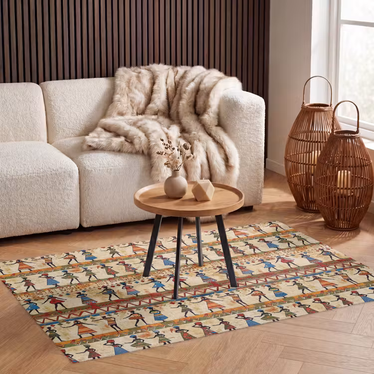Teppich - Farbenfroh – Afrikanisch – Ethnisch – Tanzende Frauen – Muster — 3