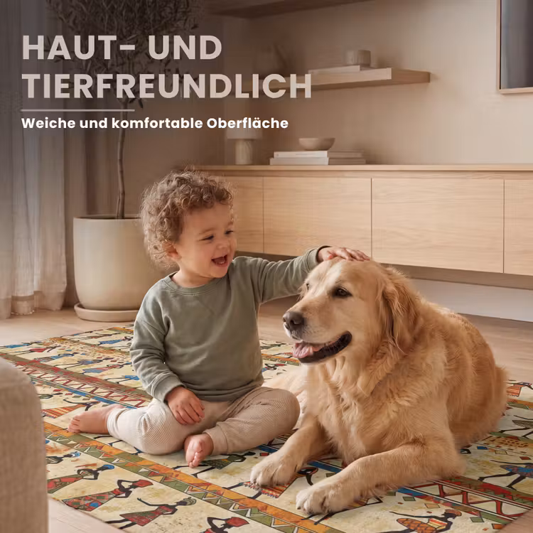 Teppich - Farbenfroh – Afrikanisch – Ethnisch – Tanzende Frauen – Muster — 6