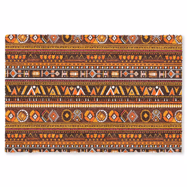 Teppich - Orange – Ethnisch – Tribal – Geometrisch – Muster — 1