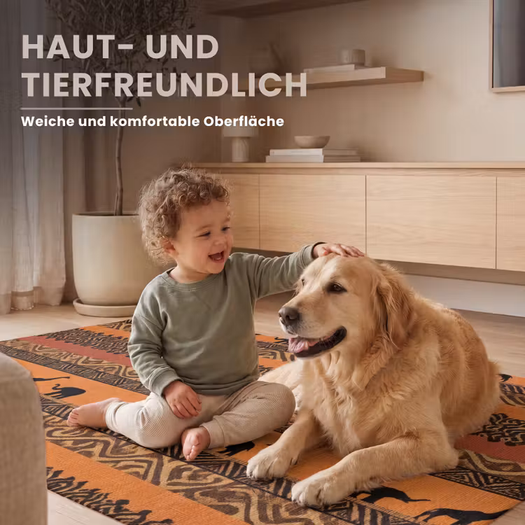 Teppich - Orange – Safari – Afrikaans – Tiere – Muster — 6