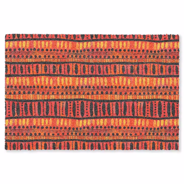 Teppich - Rot – Orange – Ethnisch – Ausdrucksstark – Muster — 1