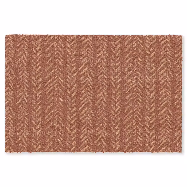 Teppich - Terrakotta – Fischgrätmuster – Handgefertigt – Muster — 1