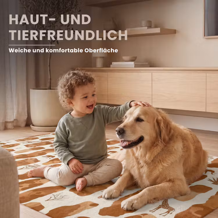 Teppich - Terrakotta – Safari – Tiere – Muster — 6