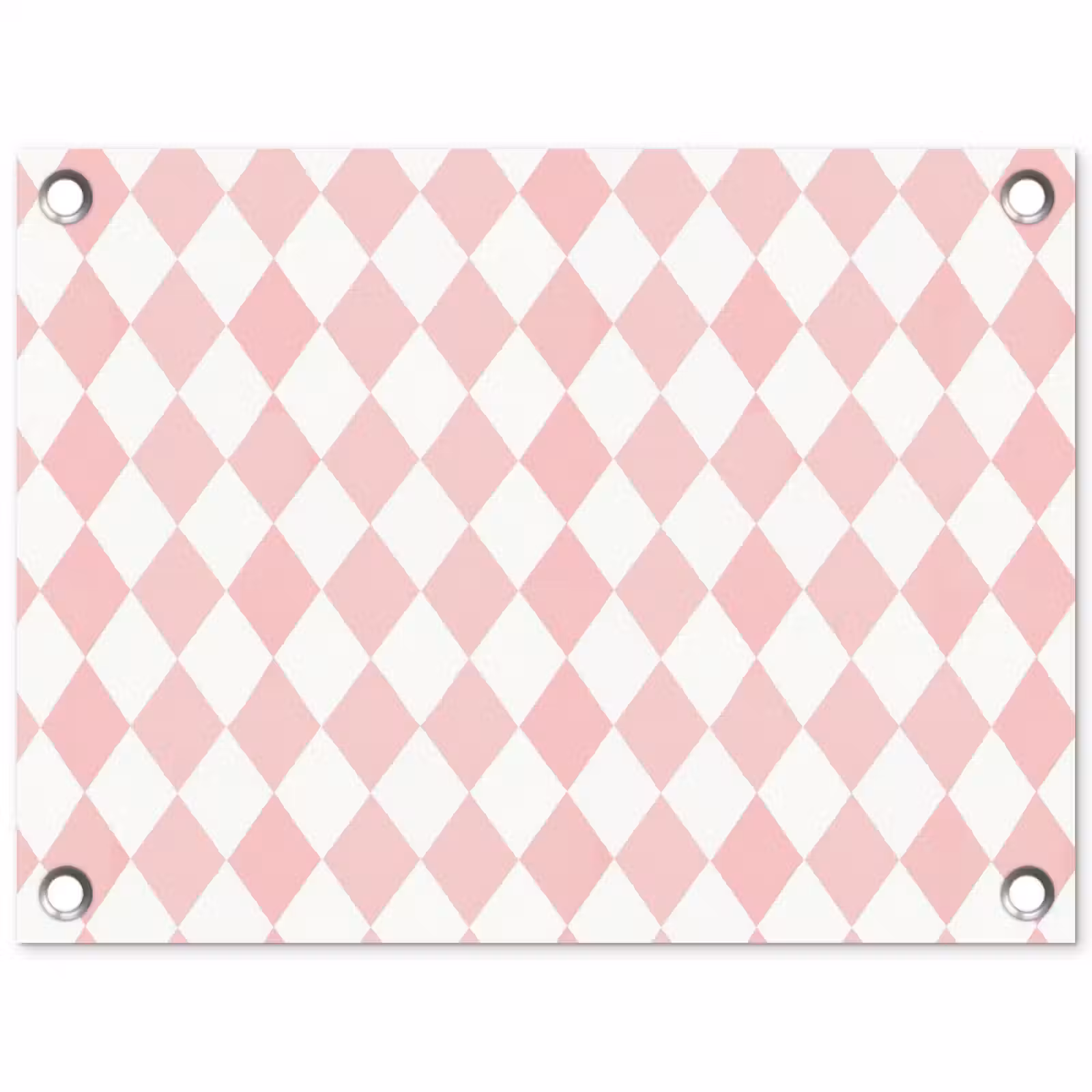 Gartenposter - Hellrosa – Karos – Geometrisch – Muster — 1