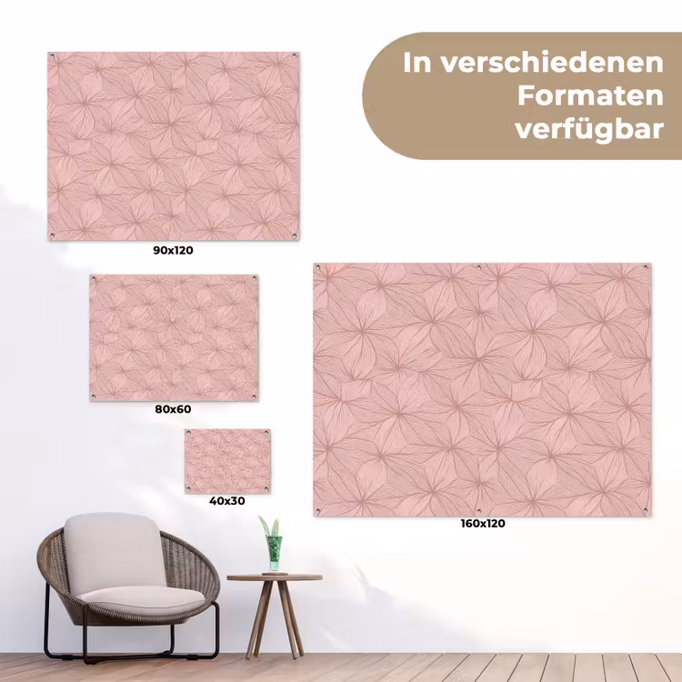 Gartenposter - Blassrosa – Blumen – Relief – Textur — 6