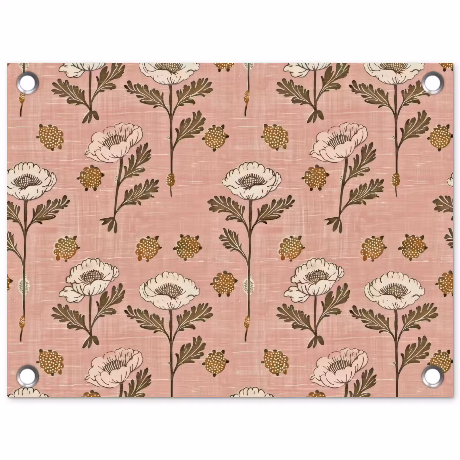 Gartenposter - Rosa – Blumen – Vintage – Textur — 1