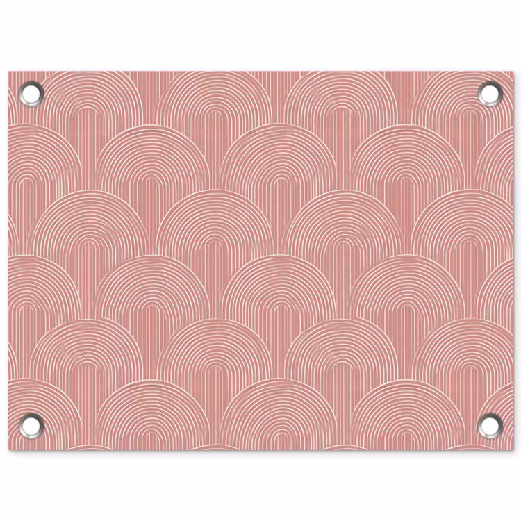 Gartenposter - Altrosa – Bögen – Deko – Linien — 1