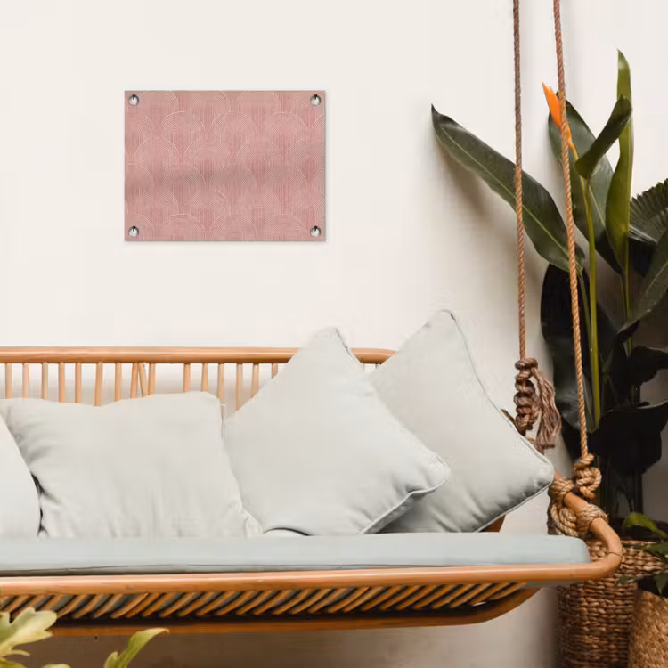 Gartenposter - Altrosa – Bögen – Deko – Linien — 4