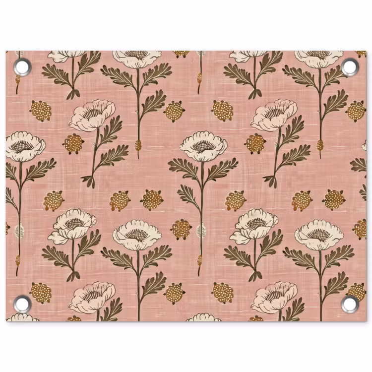 Gartenposter - Rosa – Blumen – Vintage – Textur — 1